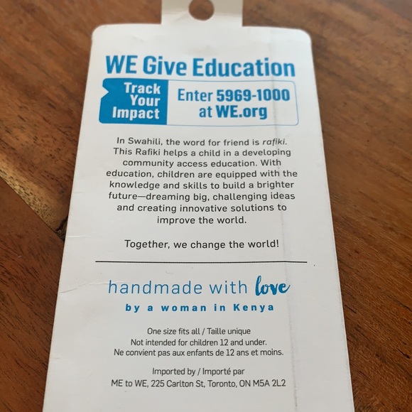 Me to We Rafiki Bracelet NWT - Picture 3 of 3